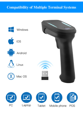 Máy quét mã vạch 2D cầm tay cáp USB có dây 640x480 độ phân giải chống rơi