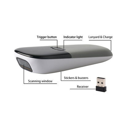 Máy quét mã vạch di động mini không dây 2d Bluetooth Barcode Reader DI9120-2D