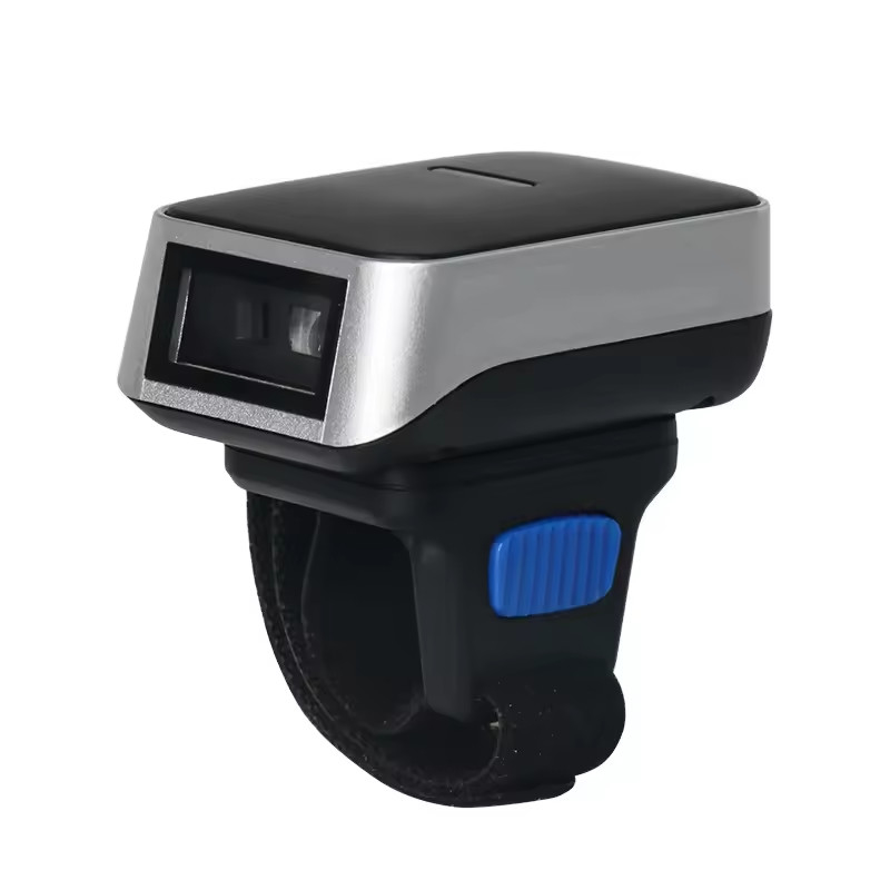 Máy quét mã vạch không dây CMOS 1D 2D Mini Máy quét mã vạch không dây Bluetooth Ring Finger QR
